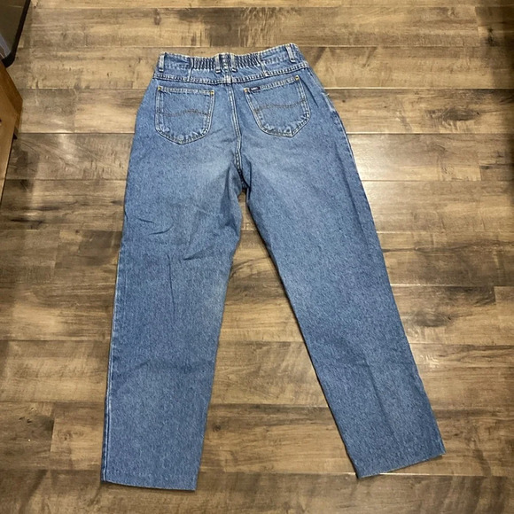 Vintage Lee High Waist 100% Cotton USA Made Jeans 12 - Picture 4 of 7